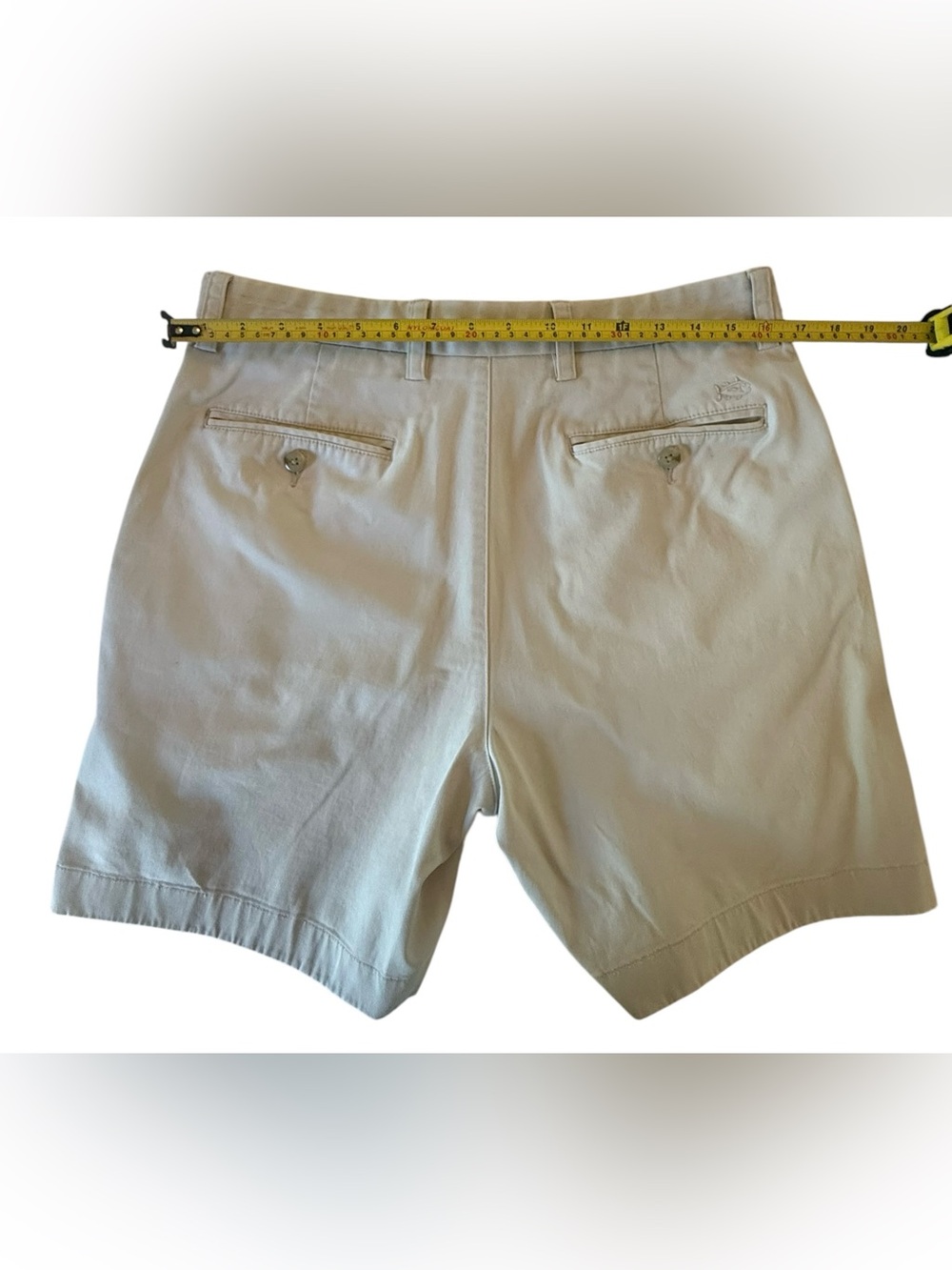Southern Tide Channel Marker Men's Flat-Front Cotton 7” Shorts - Sandstone Khaki - Picture 12 of 16